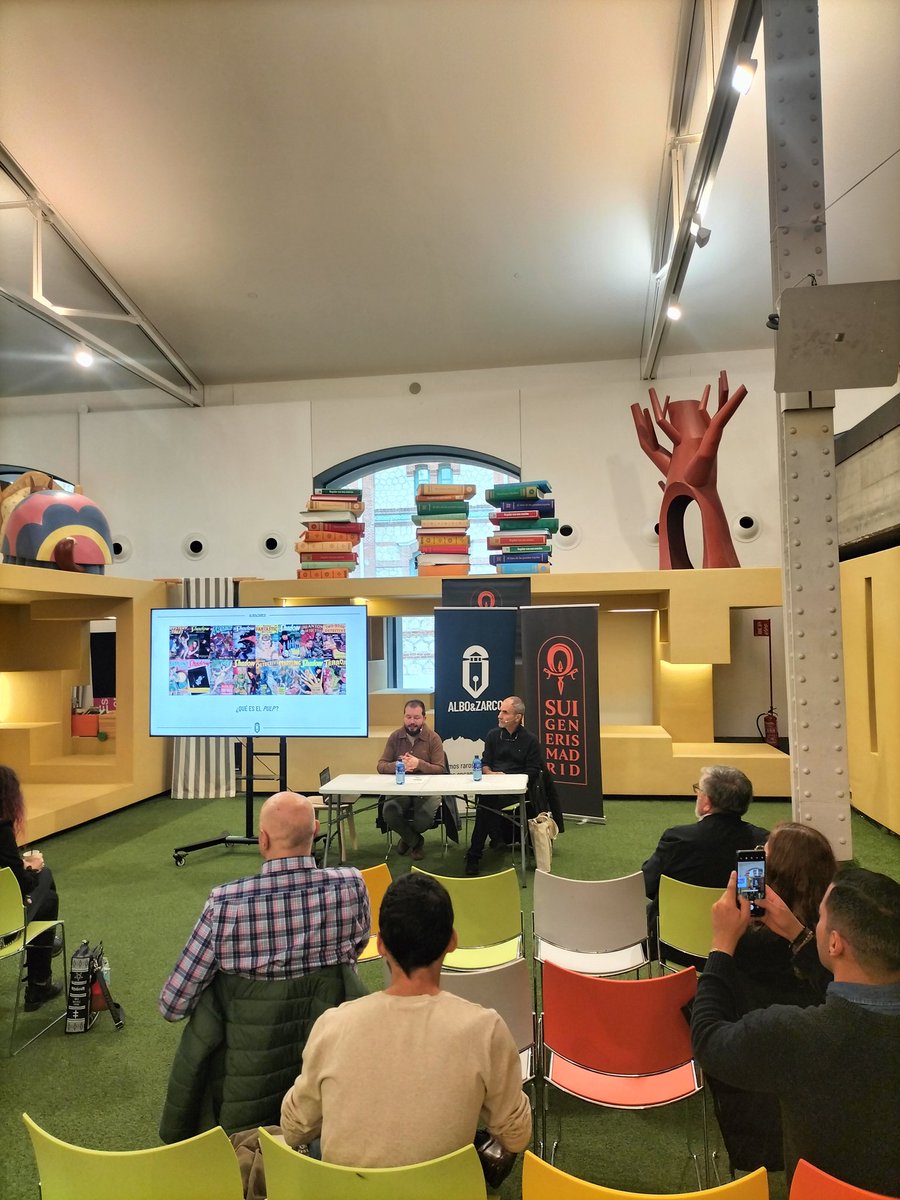 💥 "El pulp nunca muere" en <a href="/Suigenerismad/">Festival Sui Generis Madrid</a> con <a href="/EditoresMadrid/">AEM</a>: Javier Alcázar <a href="/AlboyZarco/">Albo & Zarco</a> &amp; <a href="/FVicente_Illust/">Fernando Vicente 👨‍🎨🎨</a> que tantas alegrías librescas nos dan.