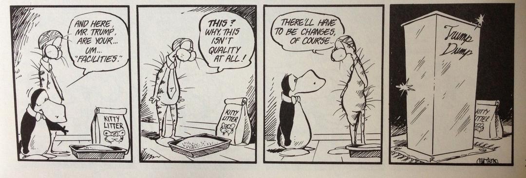 Friggin brass. A brain stuck in 1987 when his brain was switched with Bill the Cat's.