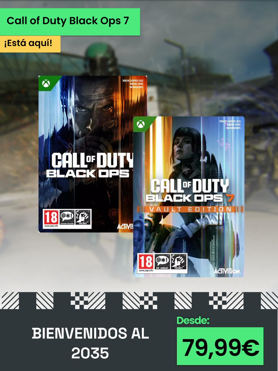xtralife_es's tweet image. ¡Ya está aquí #CallofDuty Black Ops 7!

El caos de 2035 está aquí y el terror lo acompaña 😱

Un descenso a la locura con la experiencia más desorientadora jamás vista en la serie #BlackOps💥

COMPRA ➡️ tinyurl.com/munsxs5h