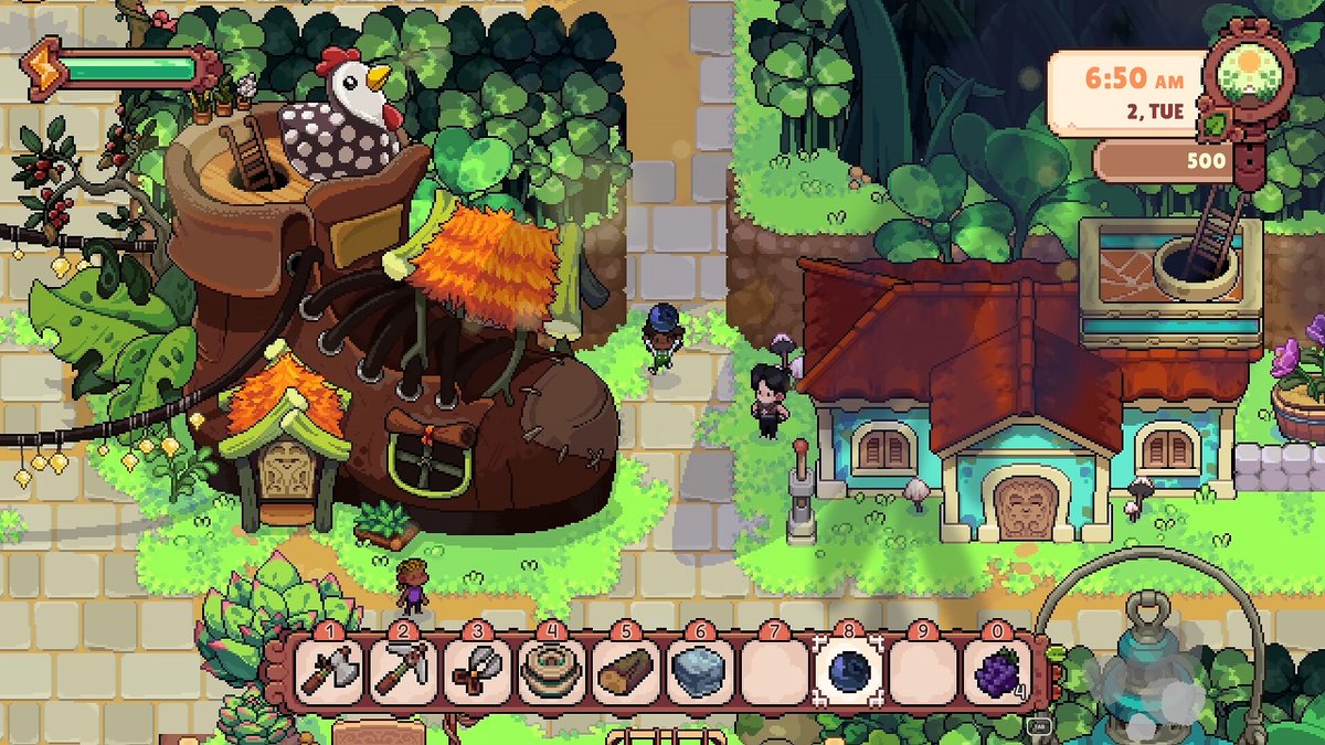 cozycelebration's tweet photo. JUST ANNOUNCED! ✨

Fourleaf Fields is a cozy farming life sim where you're no bigger than a carrot. 🥕

Grow towering crops, care for tiny farm bugs, and uncover a web of secrets fueled by gossip - solo or online with friends! 🐞🌱

By @BEHEMUTT https://t.co/W0hcihmcwx