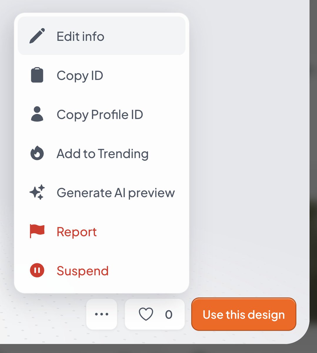 ndr_labs's tweet image. Actions menu light and dark