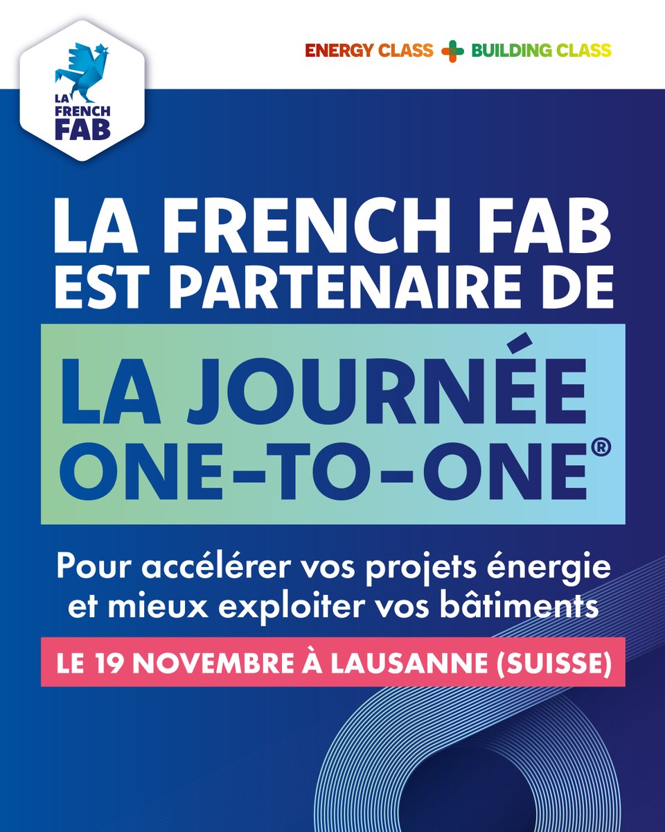 🇨🇭 La French Fab à Lausanne !

Le 19 novembre, nous sommes partenaires de la Journée One-to-One pour accélérer vos projets énergie et optimiser vos bâtiments.

👉 Les objectifs ? Performance et innovation pour une industrie durable.

#FrenchFab