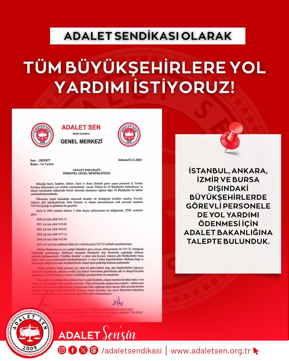 Türkiye’de 30 büyükşehir bulunmasına rağmen yol yardımı yalnızca İstanbul, Ankara, İzmir ve Bursa’da uygulanıyor. Oysa Antalya’dan Kocaeli’ye, Sakarya’dan deprem bölgesindeki büyükşehirlere kadar tüm illerde ulaşım ve barınma maliyetleri memur maaşının yarısını aşmış durumda.+++