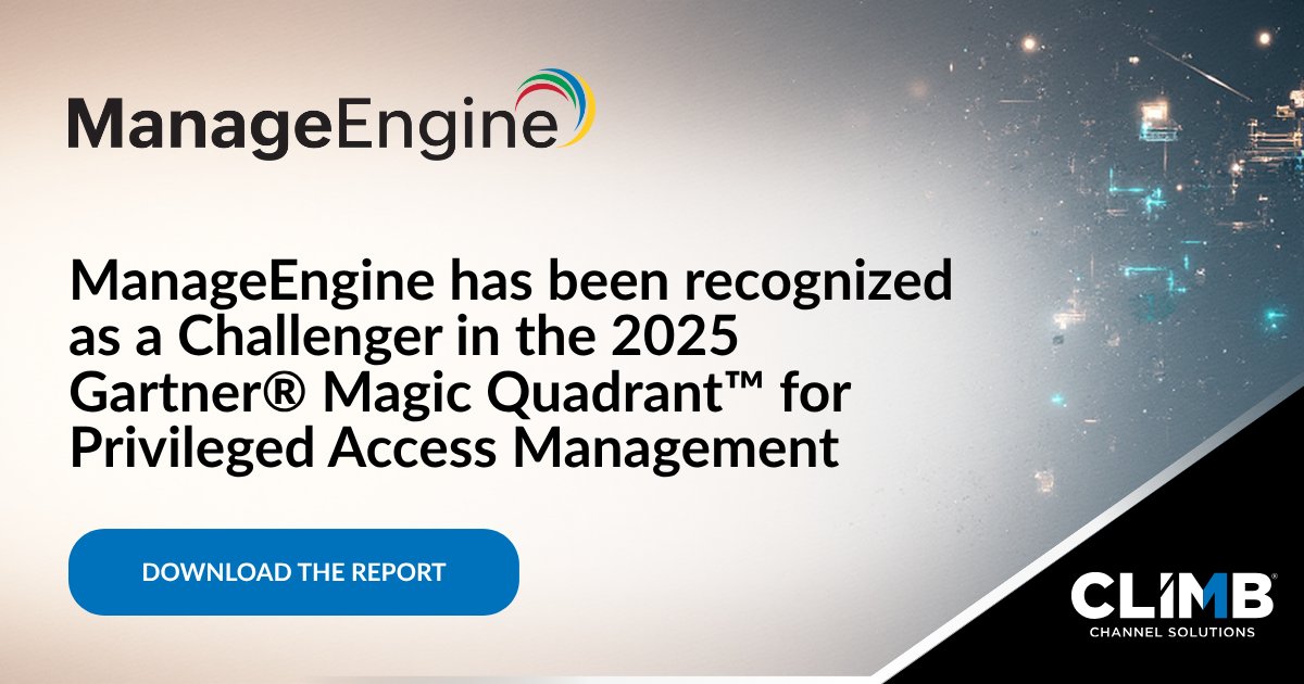 climbcs_uk's tweet image. 👏 Congratulations to @manageengine for being named a Challenger in the 2025 Gartner® Magic Quadrant™ for Privileged Access Management!  

🔗 Explore the full 2025 Gartner® Magic Quadrant™ report:  
manageengine.com/privileged-acc…  

#ManageEngine #Gartner #Climb