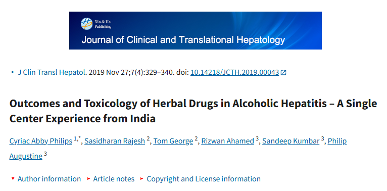 theliverdr's tweet image. Very sorry to hear this. 

We have a peer-reviewed paper on this. 

Patients with alcohol-associated hepatitis who opted for Ayurvedic medicines had much more severe disease at presentation and far worse short-term survival than those treated with standard evidence-based care.…