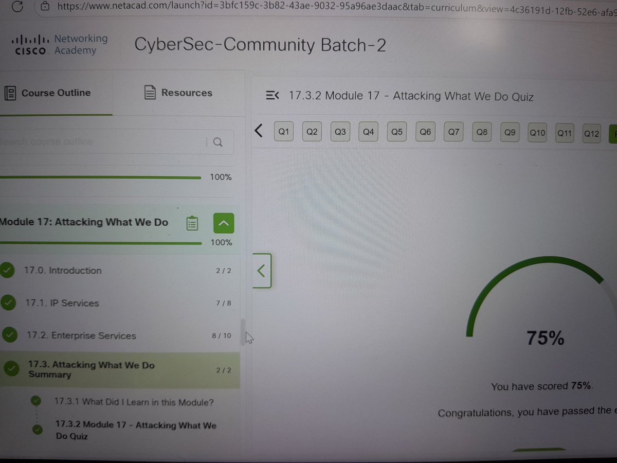 Myra_gomba's tweet image. #Cisco CyberOps Associate 
Module 16 &amp;amp;17✅
Explored IP vulnerabilities, IP header structure flaws, and TCP/UDP attacks like SYN floods &amp;amp; session hijacking.
Learnt how ARP spoofing can poison network traffic. DNS attack such as DNS cache poisoning &amp;amp; HTTP exploits.