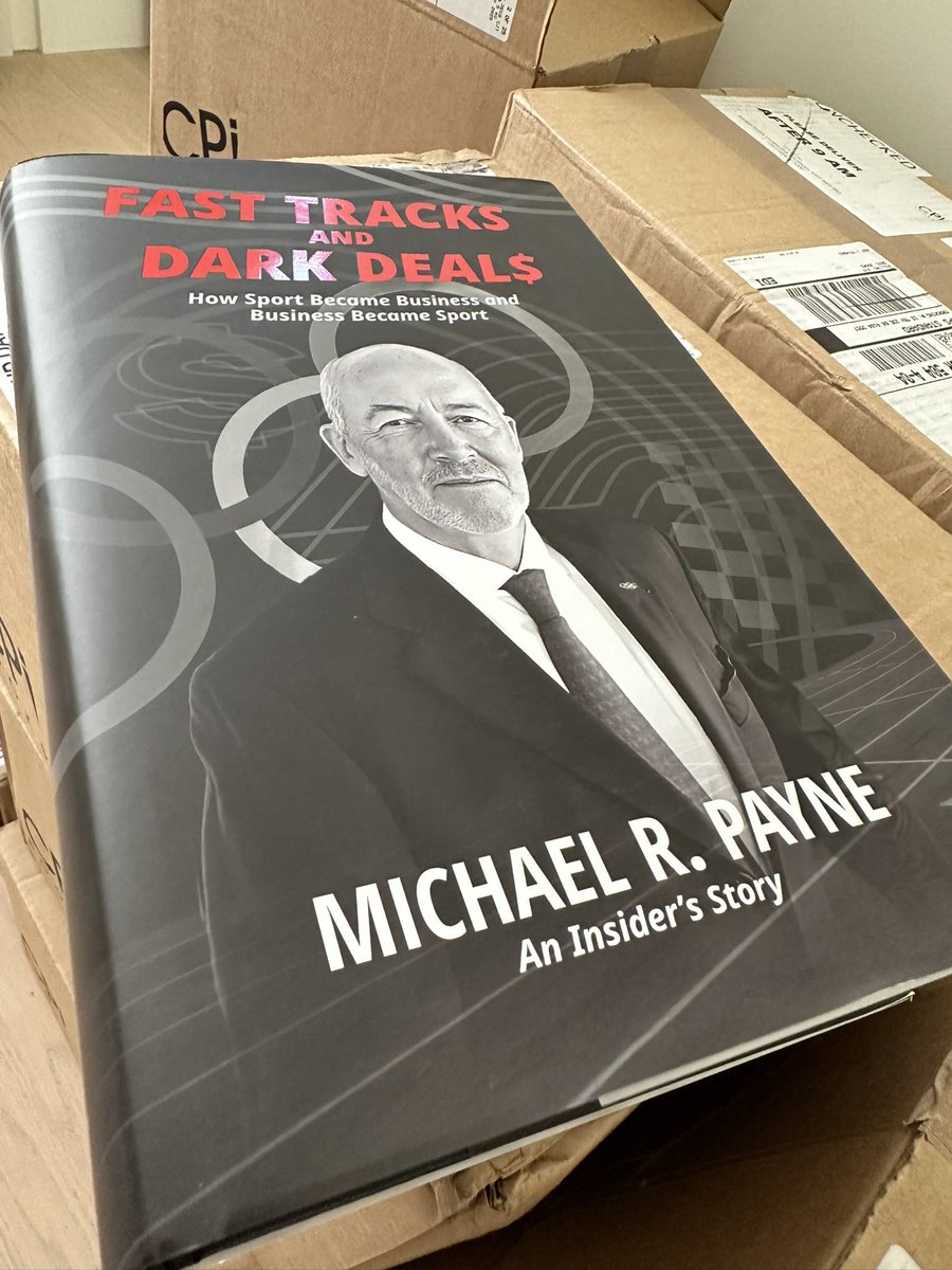 chiselbury's tweet image. It’s a big day for @chiselbury. Just taken delivery of copies for personal dedication of @MichaelRPayne1 sensational autobiography ‘Fast Tracks and Dark Deals’. Our biggest book to date, by size, by complexity, by number of pre-orders, by initial print run. Thanks for super job…