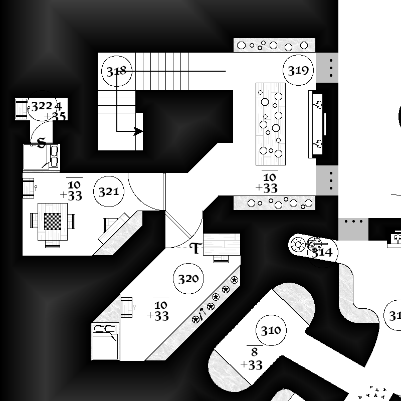 ZathrasAdventur's tweet image. #dungeon25 #Day322 The door opens on a short closet carved from the rock in dwarven style. The cold sealed air is clear and smells of limestone. A chest peaks out of one side and is missing a companion on the other side. Runes are carved on the back wall. zathras.wikidot.com/dailydungeon