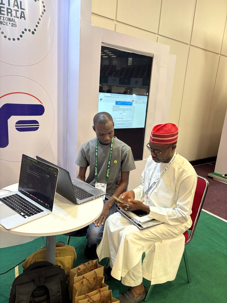flowdiaryai's tweet image. ✨💯 The Director-General of @kasitda, Dr @muzakkar, with our CEO and CTO at the @flowdiaryai Stand today at the International Conference Centre, #Abuja, during the Digital Nigeria International Conference 

#FlowdiaryInAbuja 🇳🇬

Share ↗️

#LearnOnFlowdiary #DigitalNigeria2025