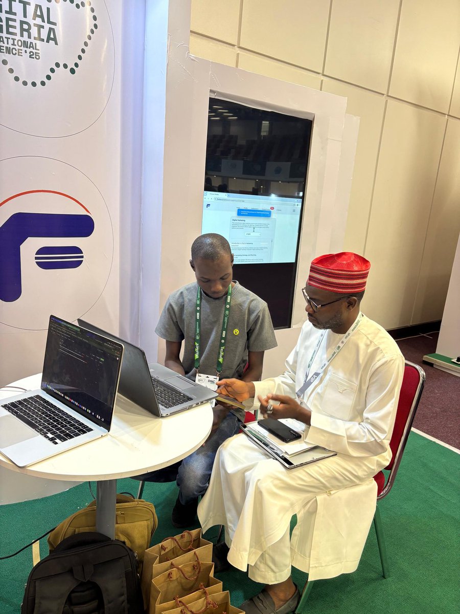 flowdiaryai's tweet image. ✨💯 The Director-General of @kasitda, Dr @muzakkar, with our CEO and CTO at the @flowdiaryai Stand today at the International Conference Centre, #Abuja, during the Digital Nigeria International Conference 

#FlowdiaryInAbuja 🇳🇬

Share ↗️

#LearnOnFlowdiary #DigitalNigeria2025