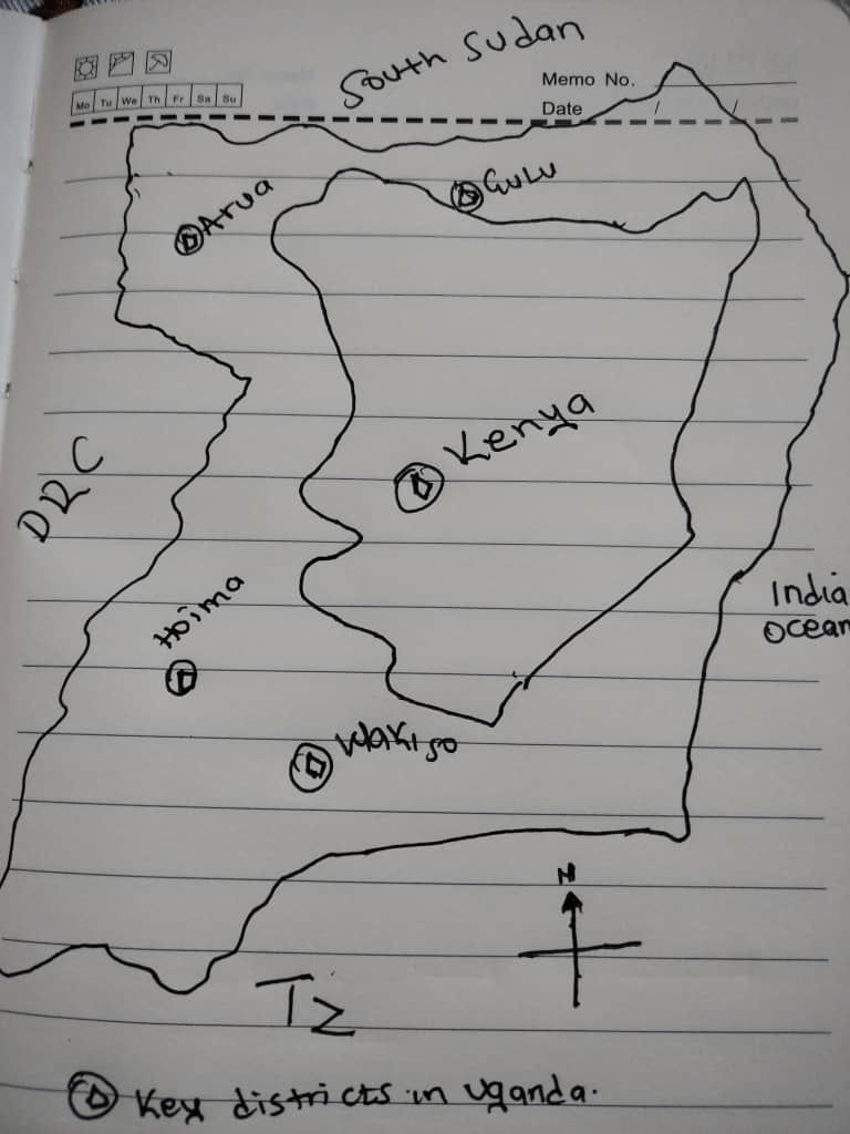 Uganda is landlocked inside here. But where is my ocean? My ocean is the Indian Ocean - Yoweri Museveni
<a href="/LarryMadowo/">Larry Madowo</a> Here is the new map of Uganda 🇺🇬