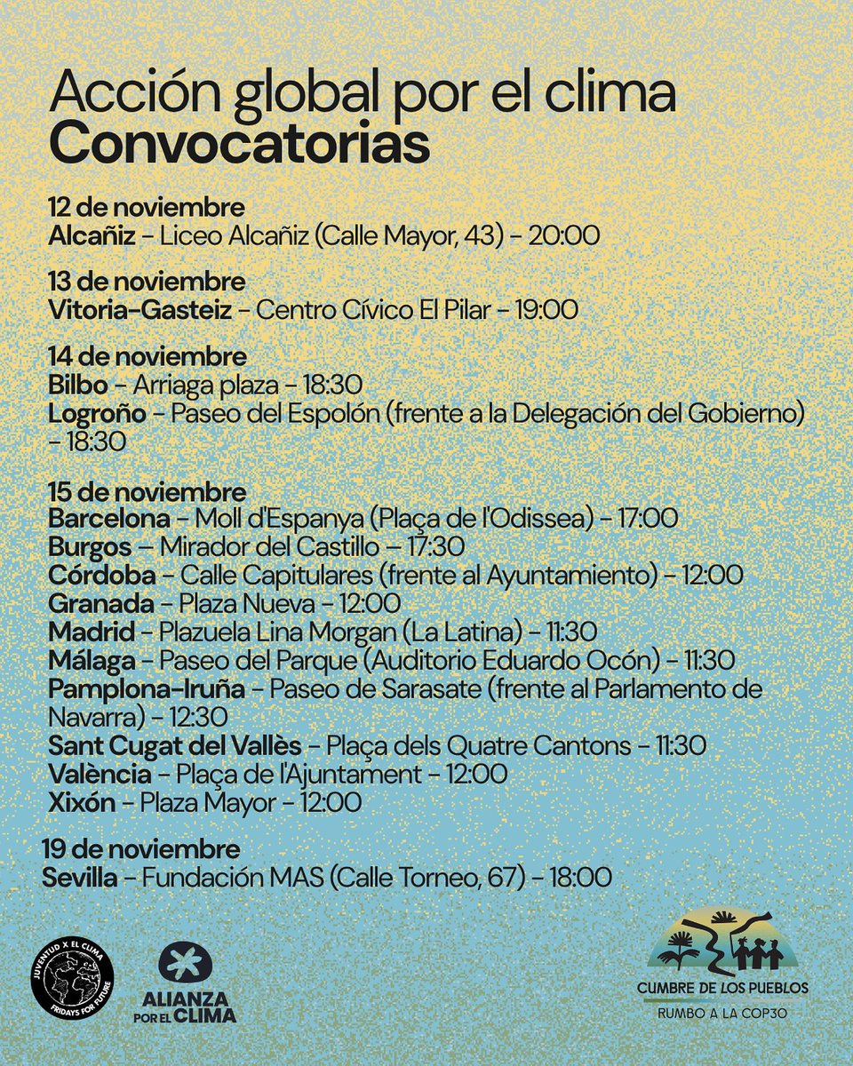 #COP30 📢 Nos sumamos a la convocatoria de movilizaciones de #alianzaporelclima

📝 ¡Firma por las defensoras del medio ambiente: todassomosdefensoras.org/no-pueden-desa…

#TodasSomosDefensoras #NoPuedenDesaparecer