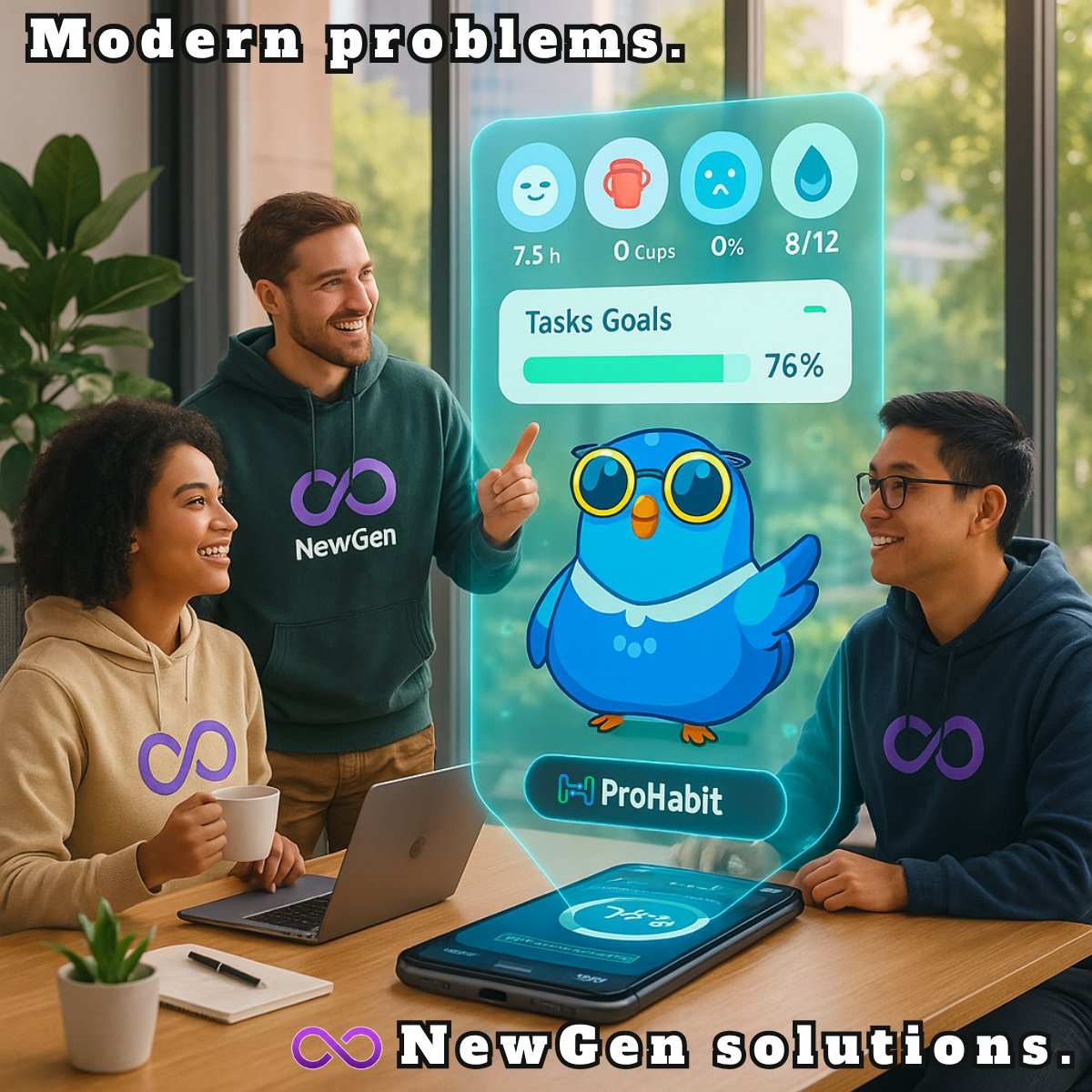 newgen_company's tweet photo. Everyone talks about “work–life balance.”
We just built ProHabit to make it real.
Modern problems need modern engineering.
♾️ NewGen International builds both systems and healthier humans.
https://t.co/TtY8uydCw7

#BuildWithClarity #SystemsThatScale #Engineering https://t.co/fLWmzRA174