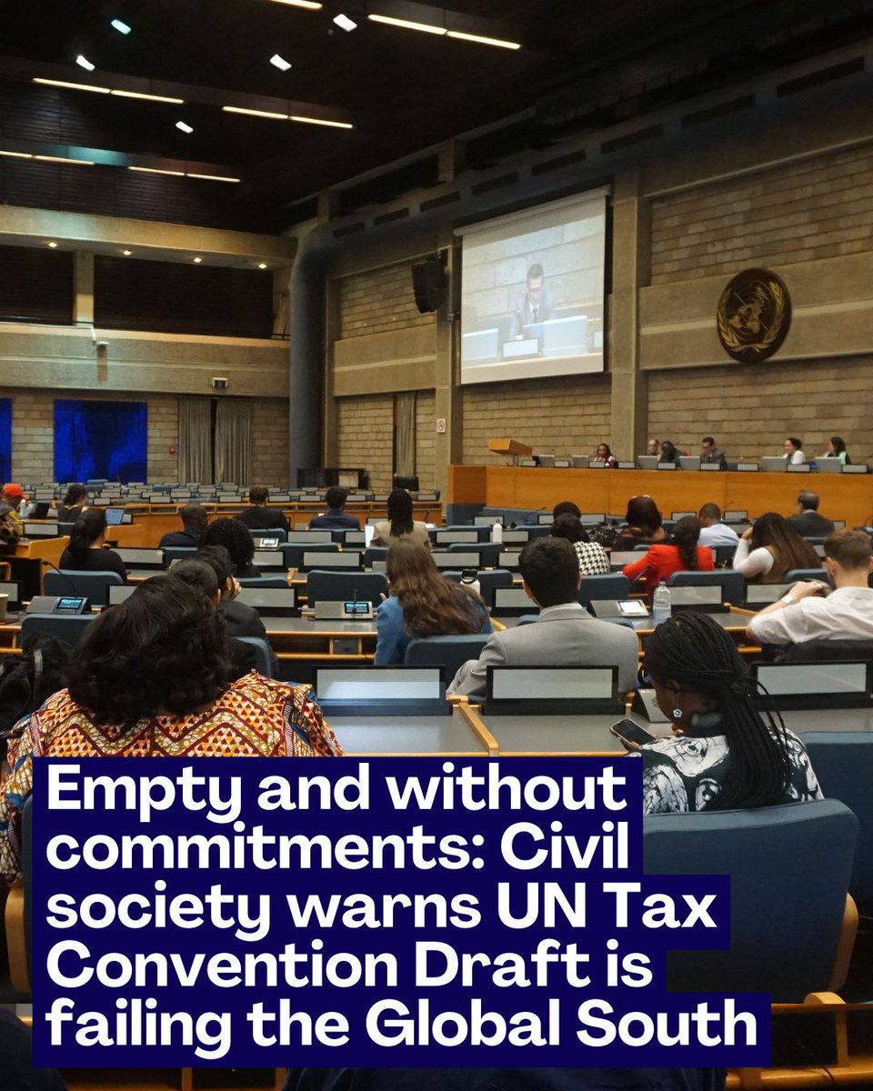 Latindadd_Eng's tweet image. 🚨 It’s time to demand a binding treaty that redistributes wealth and mobilizes resources for developing countries. 🔍

Here’s the analysis and positions shared by civil society during yesterday’s side event at the third session of negotiations for a #UNTaxConvention…