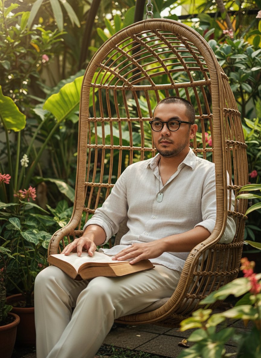 VenMeister's tweet image. Waiting for the weekend like... or maybe just for the next chapter. The aesthetics of doing absolutely nothing important. ☕️ #RelaxMode #LinenLife