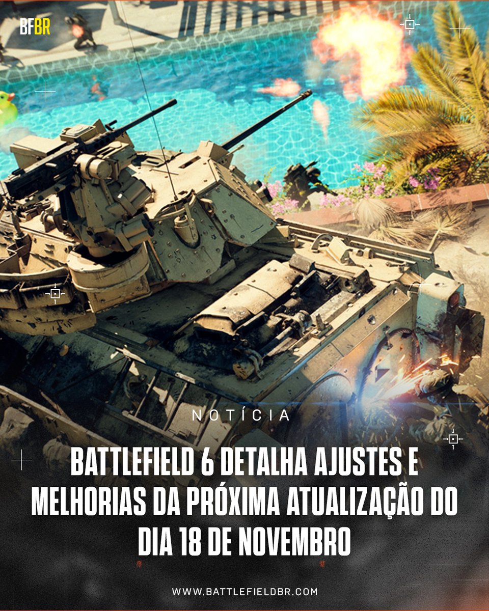 O Battlefield Studios revelou as principais melhorias da próxima atualização, que chega no dia 18 de novembro trazendo o novo mapa Eastwood, novas armas, veículo, novo modo e também ajustes importantes de gameplay:

- Correção e ajuste de dispersão e recuo das armas: Tiros mais