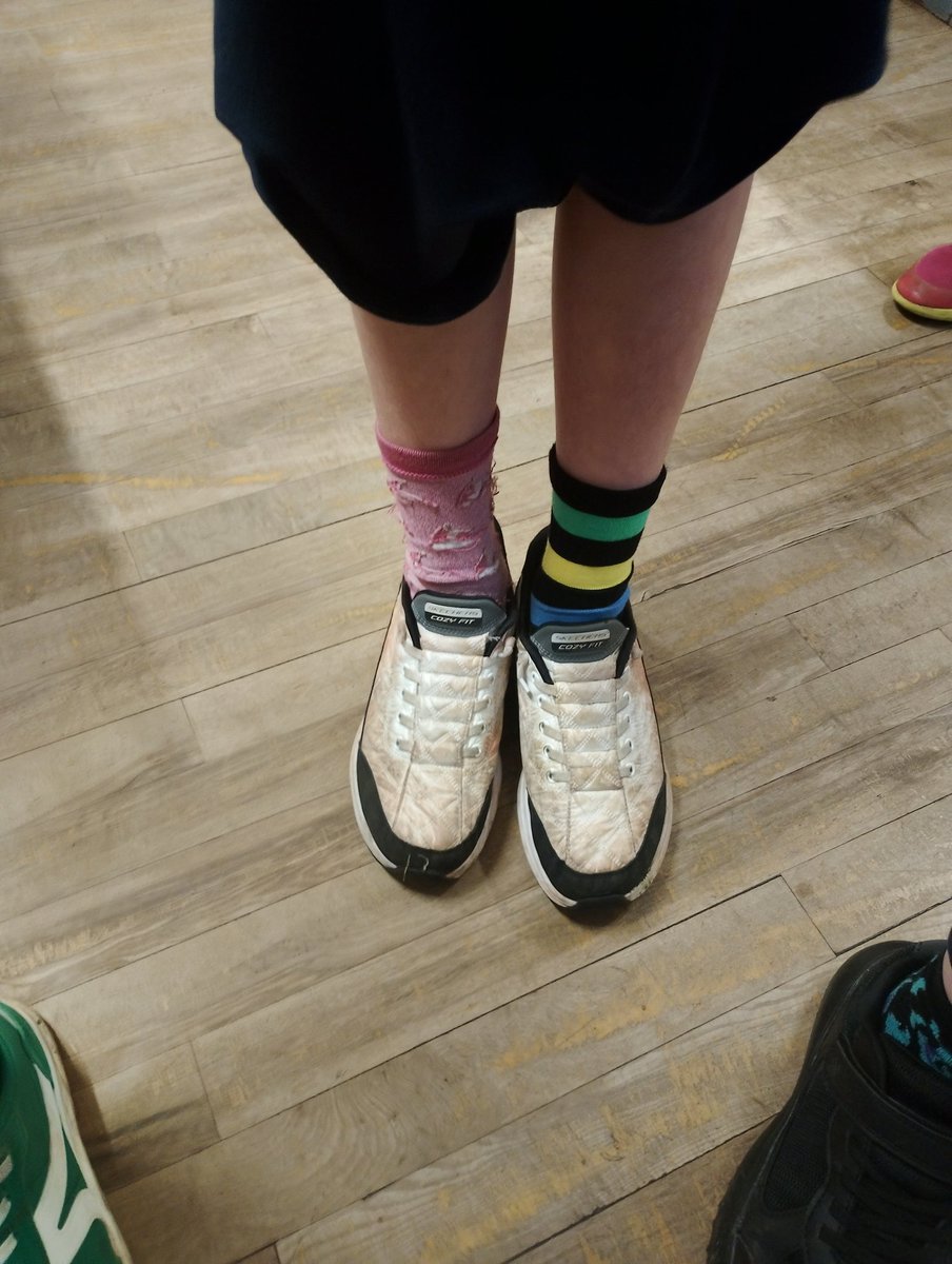 For #AntiBullyingWeek2025 we took part in a workshop designing our online interactive posters from <a href="/AdobeExpress/">Adobe Express</a> and we wore our odd socks on Monday. #oddsocks