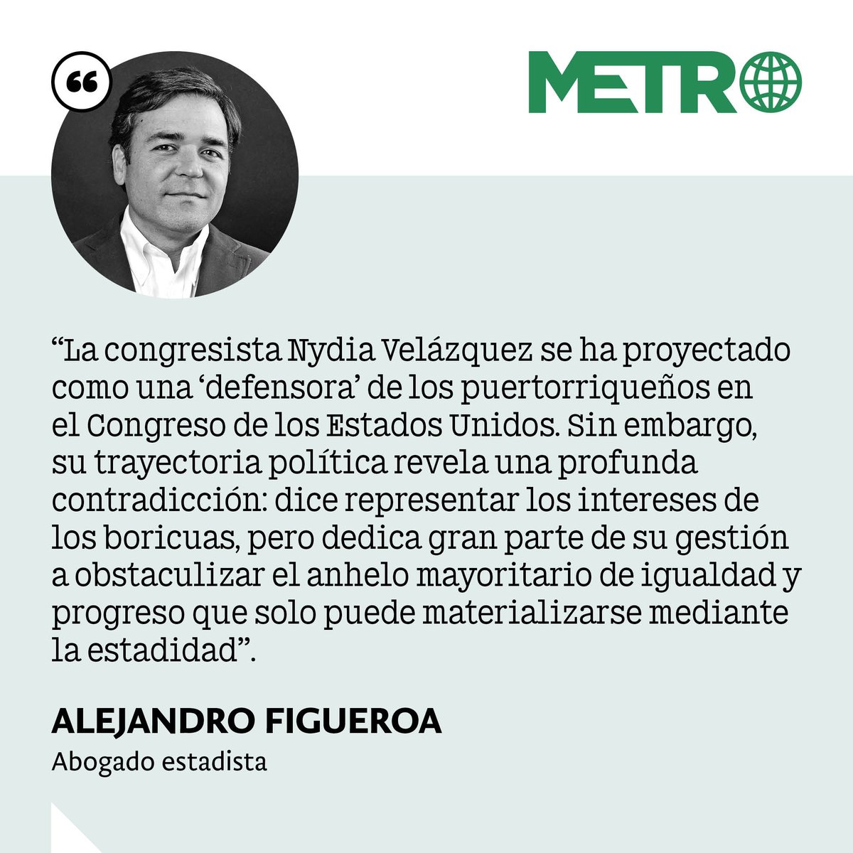 Metro_PR's tweet photo. La hipocresía de Nydia Velázquez y la complicidad de los estadistas que le sirven de plataforma | Lee aquí la columna del abogado estadista https://t.co/iYcx7D6qm0 https://t.co/e8XEzYnjY9
