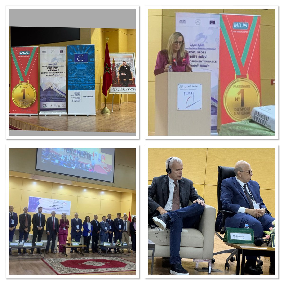 #HappeningNow ravie de prendre part à la Conférence internationale #Droit #Sport et #DeveloppementDurable co-organisée par #FCJP Univ Settat 🇲🇦 et le #COE_Maroc. Marocaine des jeux, agence anti-dopage #AMAD réseau #MARS @COE