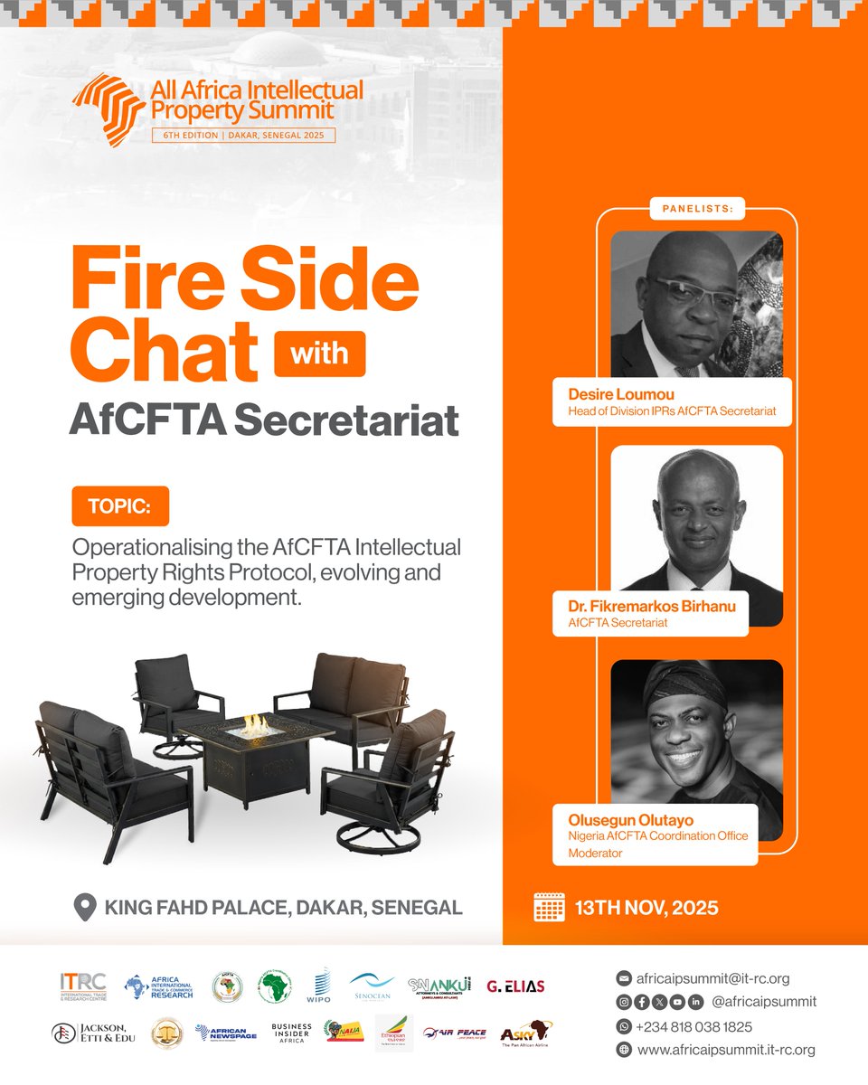 africaipsummit's tweet photo. 🔥Fireside Chat - Operationalizing the AfCFTA IP Protocol
A focused discussion on translating IP frameworks into real economic growth for Africa.
@AfCFTA @AfCFTANG @UNCTAD @Desirelou
#AAIPS2025 #AfricaIPSummit #AfCFTA #IPInnovation https://t.co/u6UxkTt6bF