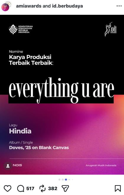 jadilah saksi kemeriahan malam puncak ami award 2025
siapa ya kira kira yang meraih nominasi karya produksi terbaik 
#AMIAWARDSxFRANKandCO