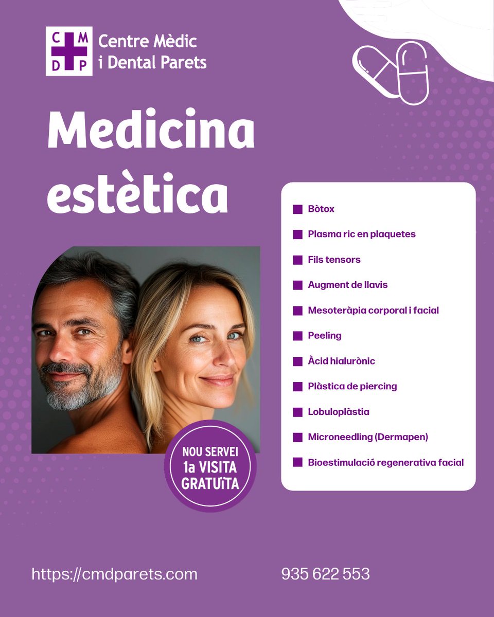 cmdParets's tweet photo. ✨ Redescobreix la #millorversió de tu mateixa amb els nostres tractaments de #medicinaestèticafacialicorporal.
En #CentreMèdiciDentalParets combinem #tecnologia, #experiència i un #enfocamentmèdicpersonalitzat perquè aconsegueixis #resultatsnaturalsiduradors. https://t.co/WYxHX1OYVc