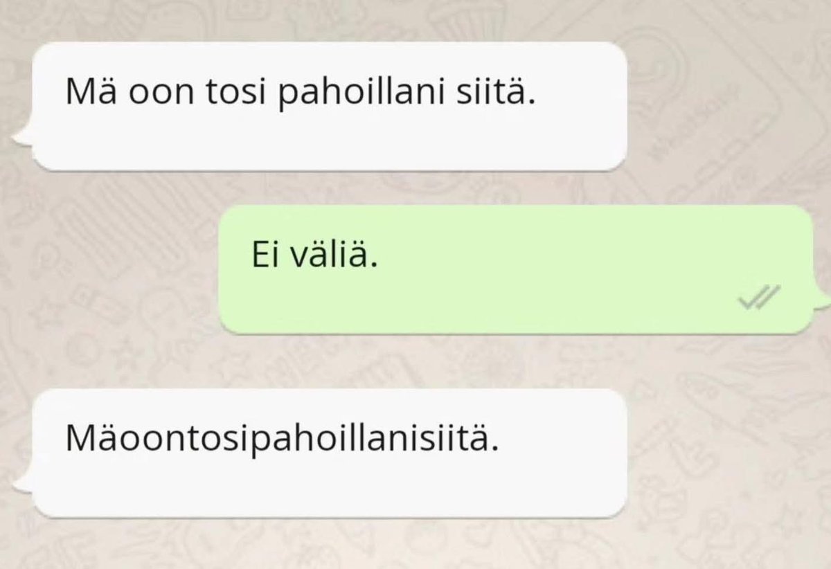 Välillä välillä on väliä.