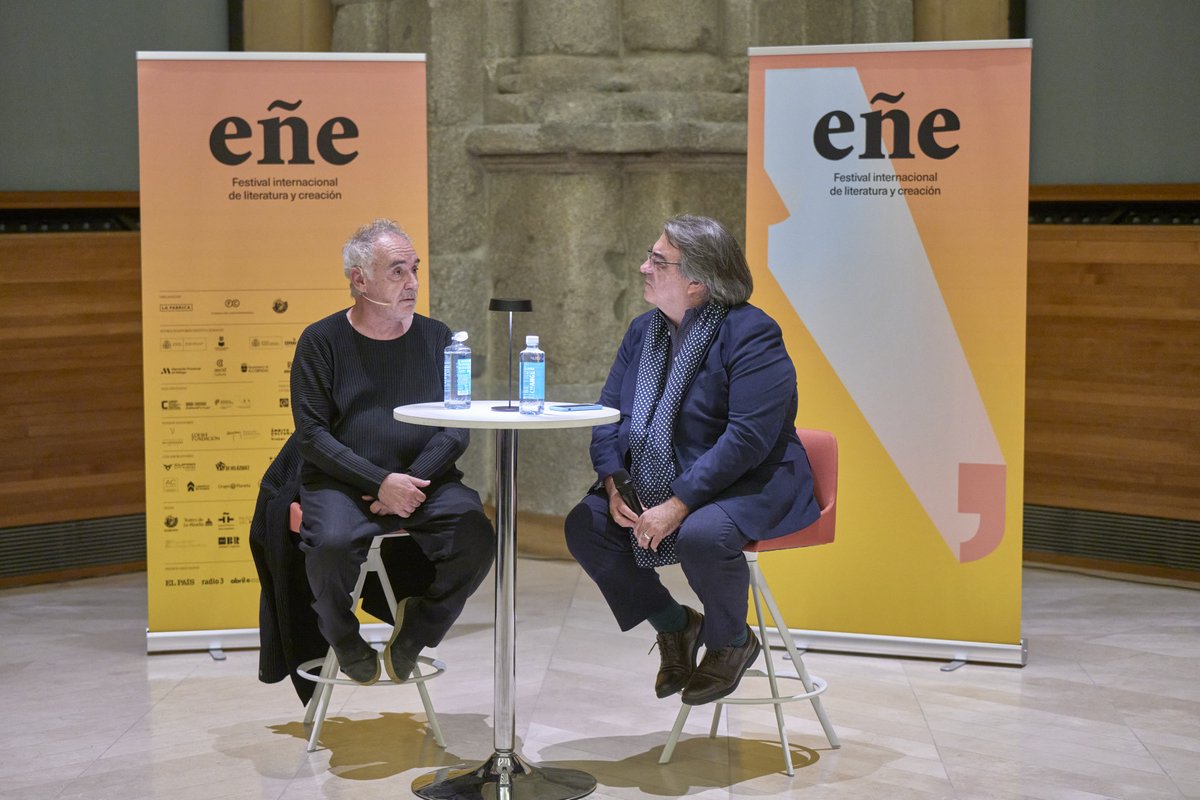 ferranadria's tweet photo. Ayer tuve el privilegio de conversar con Jesús Ruiz Mantilla en el Claustro de los Jerónimos del @museodelprado 
Un lugar único para hablar de gastronomía, arte y placer.

Gracias al Festival Ñ por la invitación y a todos los que llenasteis la sala con vuestra curiosidad y cariño.

Un auténtico placer compartir este momento.