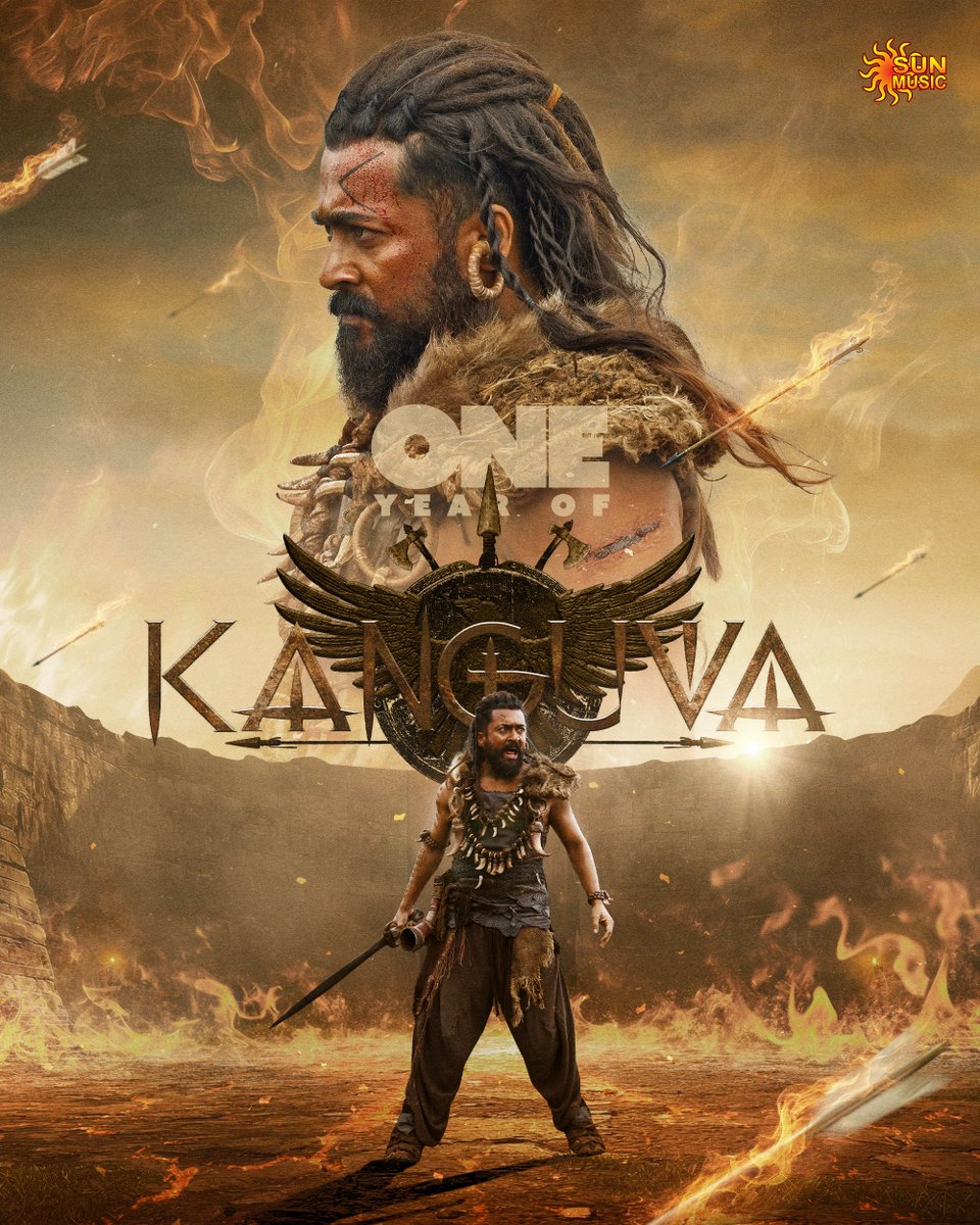 SunMusic's tweet image. கங்குவா🔥

#OneYearOfKanguva

#SunMusic #HitSongs #Kollywood #Tamil #Songs #Music #NonStopHits #Kanguva #1YearOfKanguva #Suriya #BobbyDeol #DishaPatani #DeviSriPrasad