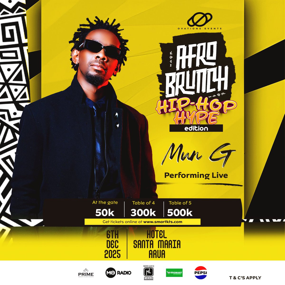 Get ready for Mun G performing LIVE in Arua! 🎤💥
The lyrical genius behind hits like “Byayanga,” “Bintwala,” “Virgin,” and “Ssejjusa” is bringing the full vibe to Hotel Santa Maria this 6th December 2025!