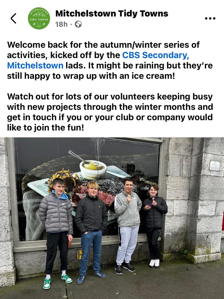 We are delighted to once again be involved in the fantastic community organisation Mitchelstown Tidy Towns. The work this group consistently engages in is nothing short of admirable and we are delighted to play our part. Many thanks to all for facilitating. #Community #TidyTowns