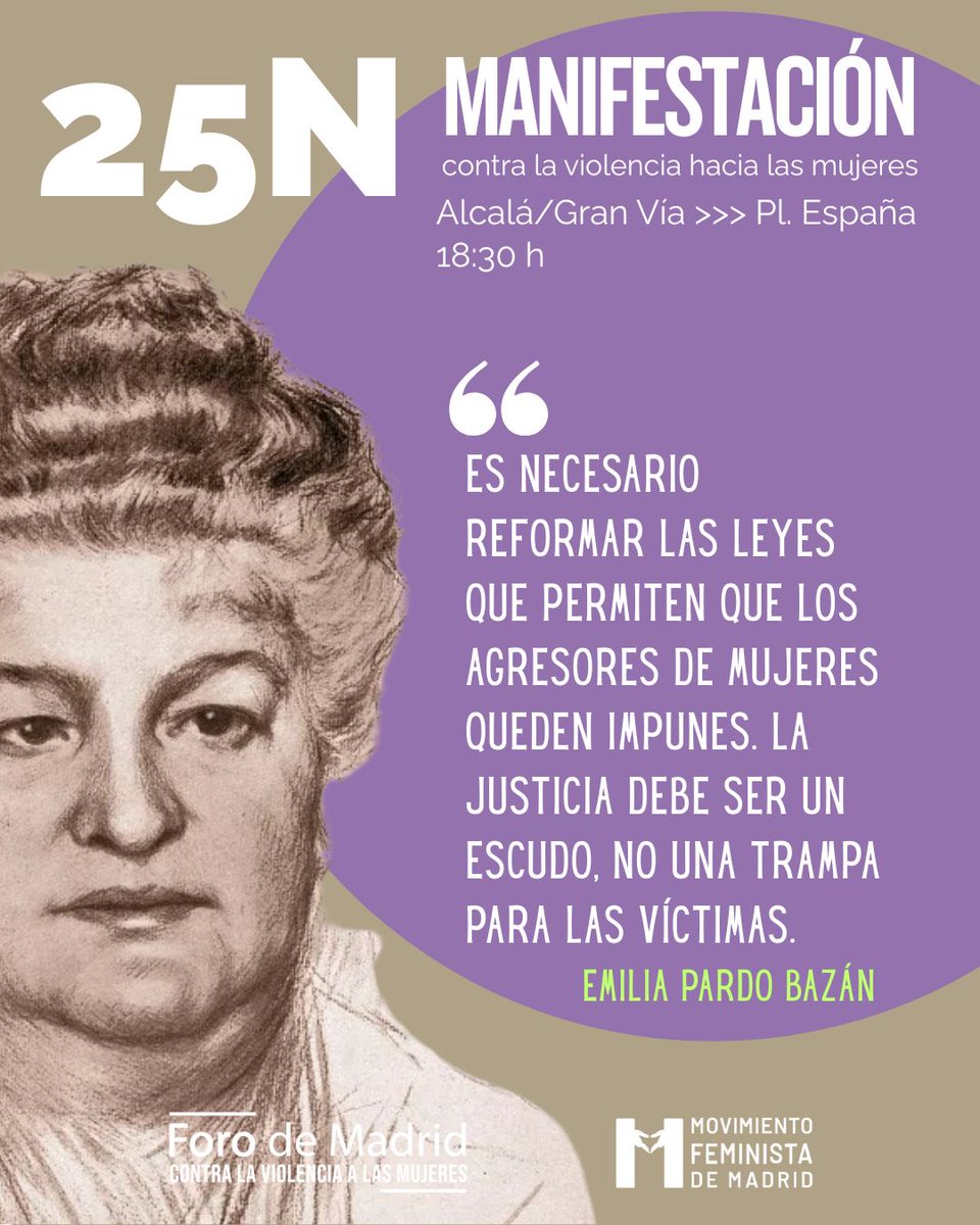 ForoMadrid25N's tweet photo. "La Justicia debe ser un escudo, no una trampa para las víctimas". #25N  #ContraLaViolenciaMachistaYElNegacionismo #BastaDeAbandonoInstitucional

@AMProgresRetiro
@feministas_cong
@MovFemMad
@nosmismasch
@MujeresJovenesF
@fmprogresistas
@FemSocialistas
@MujeresIgualdad https://t.co/zG0pCuKRoT