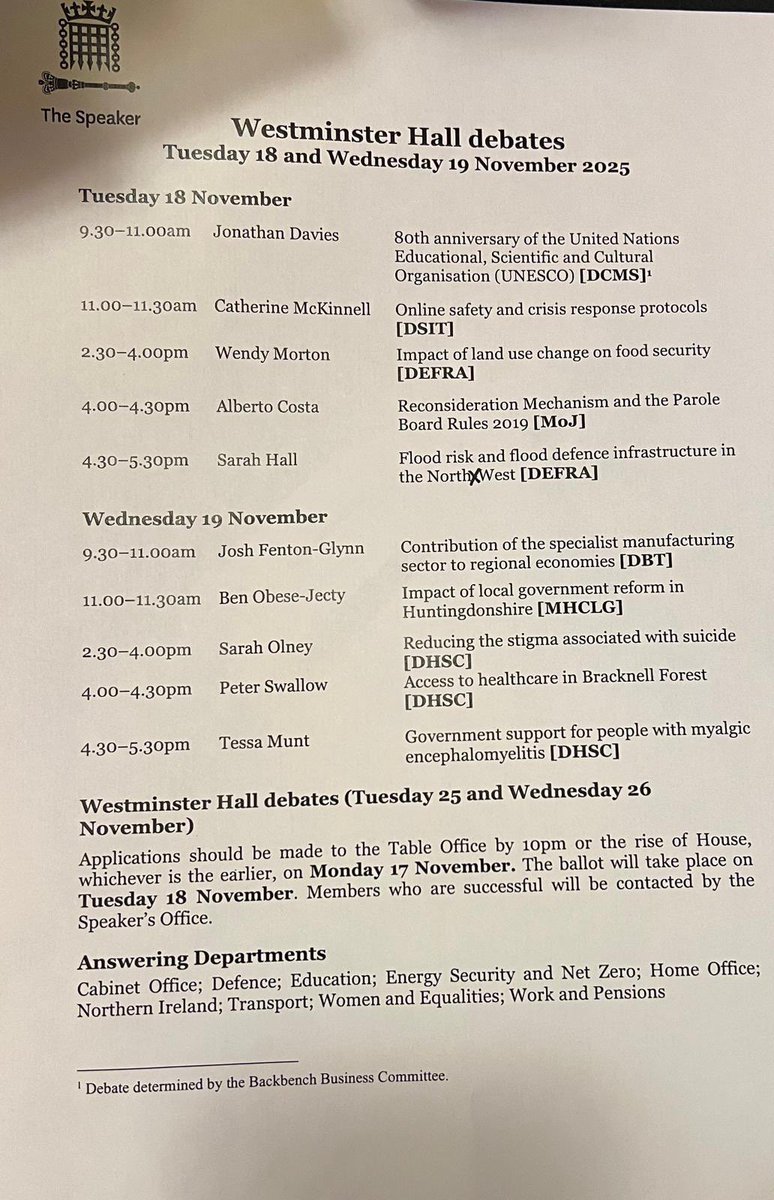 tessamunt's tweet image. Delighted that I’ve secured a debate in Parliament on ‘Government support for ME’ next Wednesday 19 November. This provides a valuable opportunity for MPs to share views - the first in years. I hope that many MPs will join me. Do encourage yours! #pwME