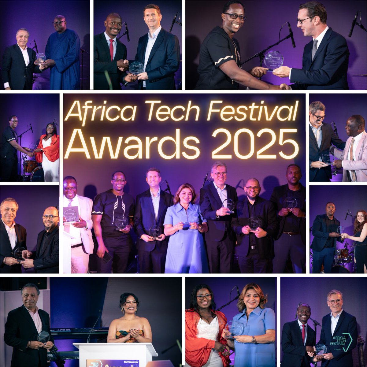 africatechfest's tweet image. Congratulations to all our wonderful winners of the #AfricaTechFestival Awards 2025!

🌟 Connectivity for All: Orange
🌟Ai Leader of the Year: Jean Francois Arnod, CMO Orange (AI LLM Project)
🌟Telco of the Year: Vodacom
🌟Innovation for Impact: Mastercard Community Pass
🌟CXO of…