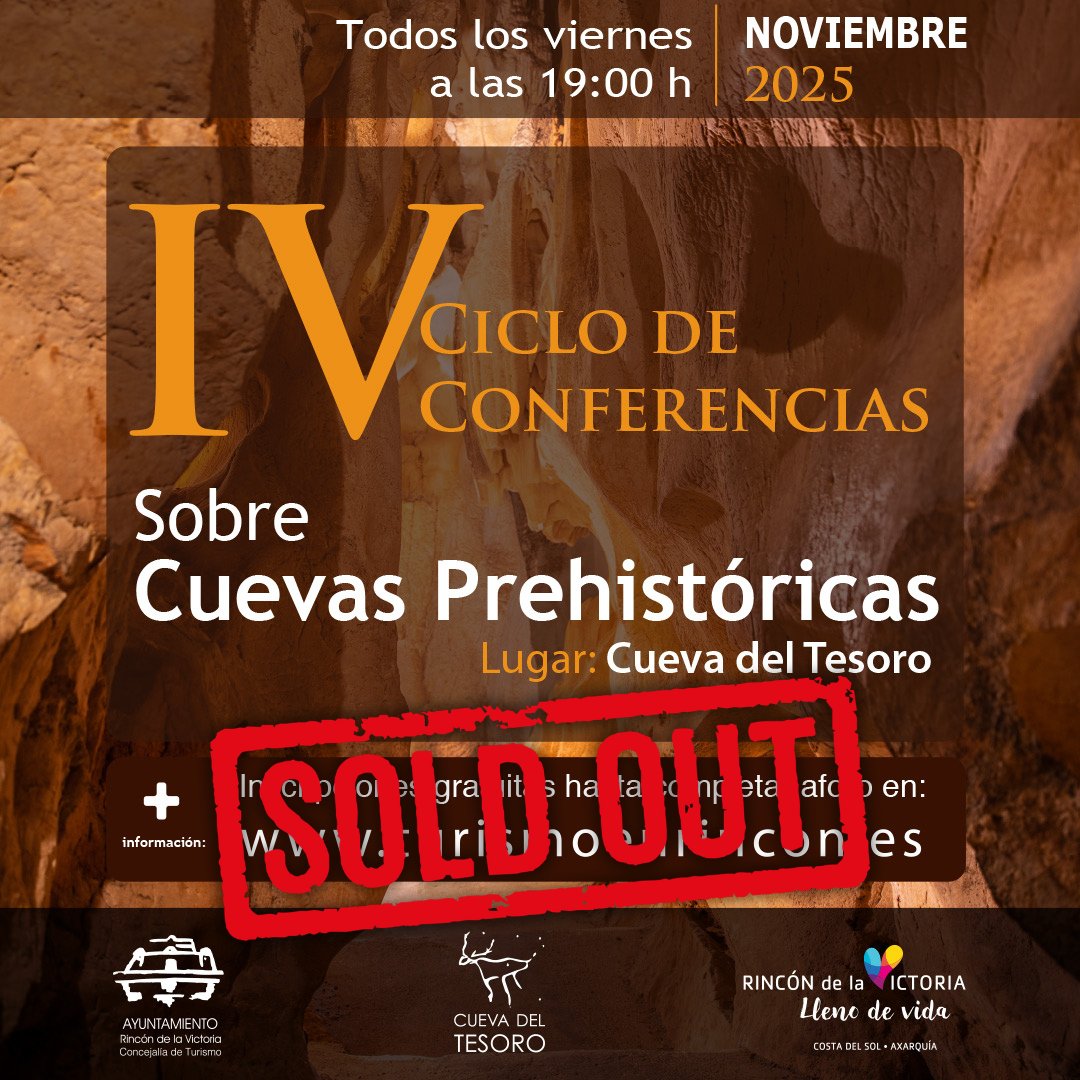 ¡Éxito total!

Nos alegra anunciar que hemos completado el aforo para todas las fechas del IV Ciclo de Conferencias en la Cueva del Tesoro.

Seguimos trabajando para ofrecer más actividades culturales que nos conecten con nuestro patrimonio histórico.