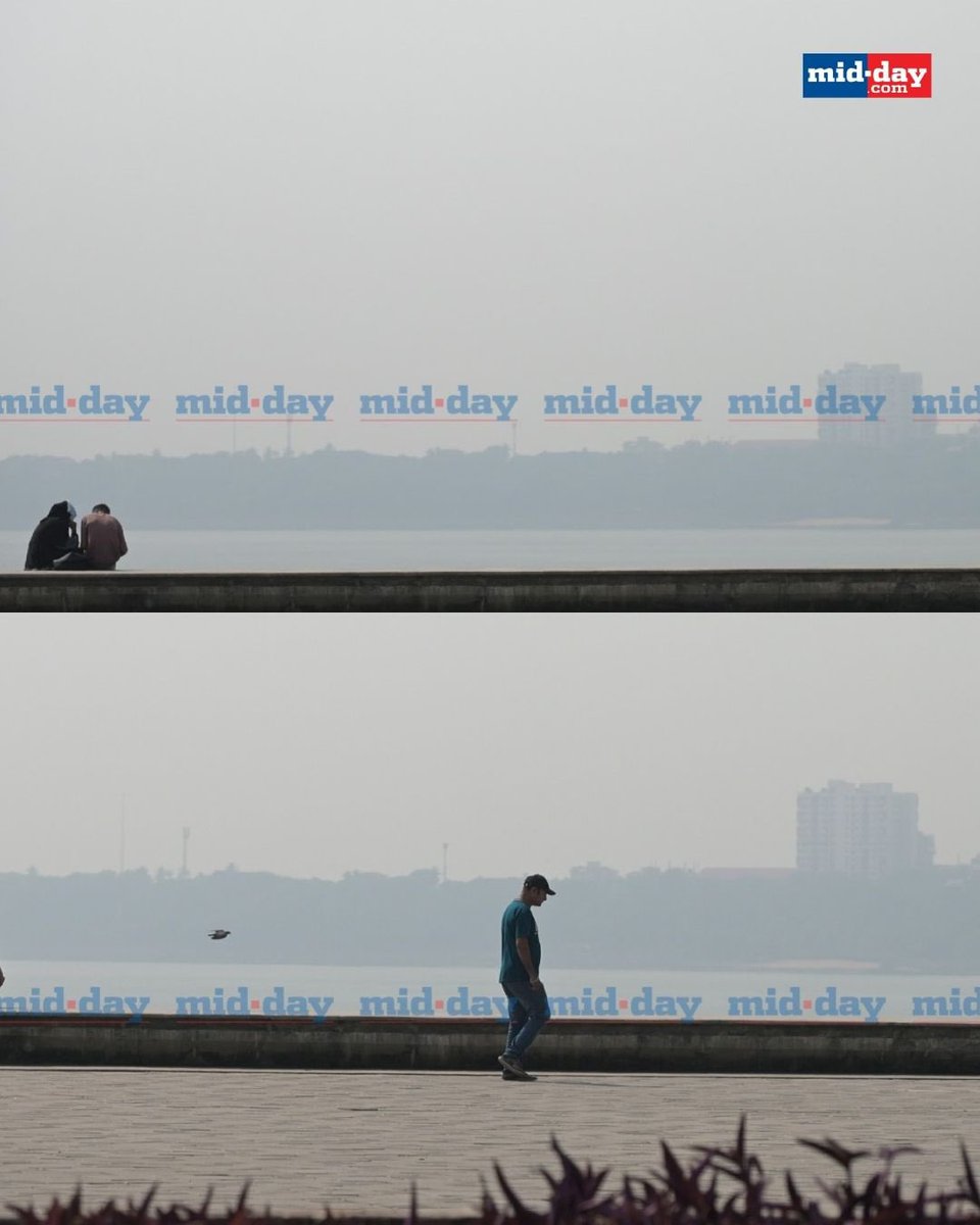 Mumbai’s skyline was covered in haze at Marine Drive on Thursday afternoon. However, the city’s air quality remained in the ‘moderate’ category despite the haze. The city has been witnessing hazy conditions and cooler night-time temperatures in recent days. 

PICS:  <a href="/KIRTISURVE/">KIRTI SURVE PARADE</a>