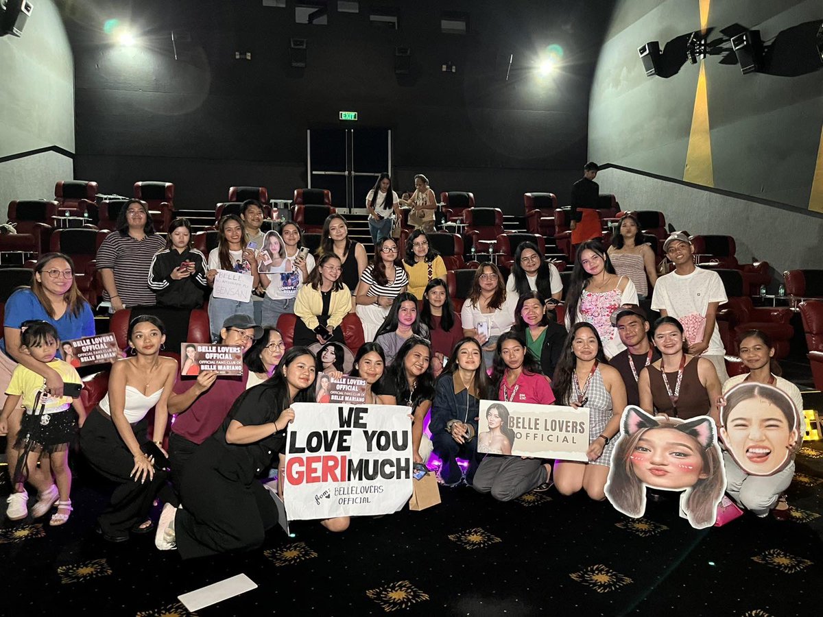 StarCinema's tweet photo. MGB blockscreening of Bellelovers Offical at Gateway Cineplex. 
Thank you for the love and support! 🩵

Meet, Greet &amp; Bye— now showing in cinemas worldwide! ✨

Buy your tickets now
🎟️ https://t.co/JI69H18Dxx

#MeetGreetAndBye https://t.co/Q5ysXpGznN