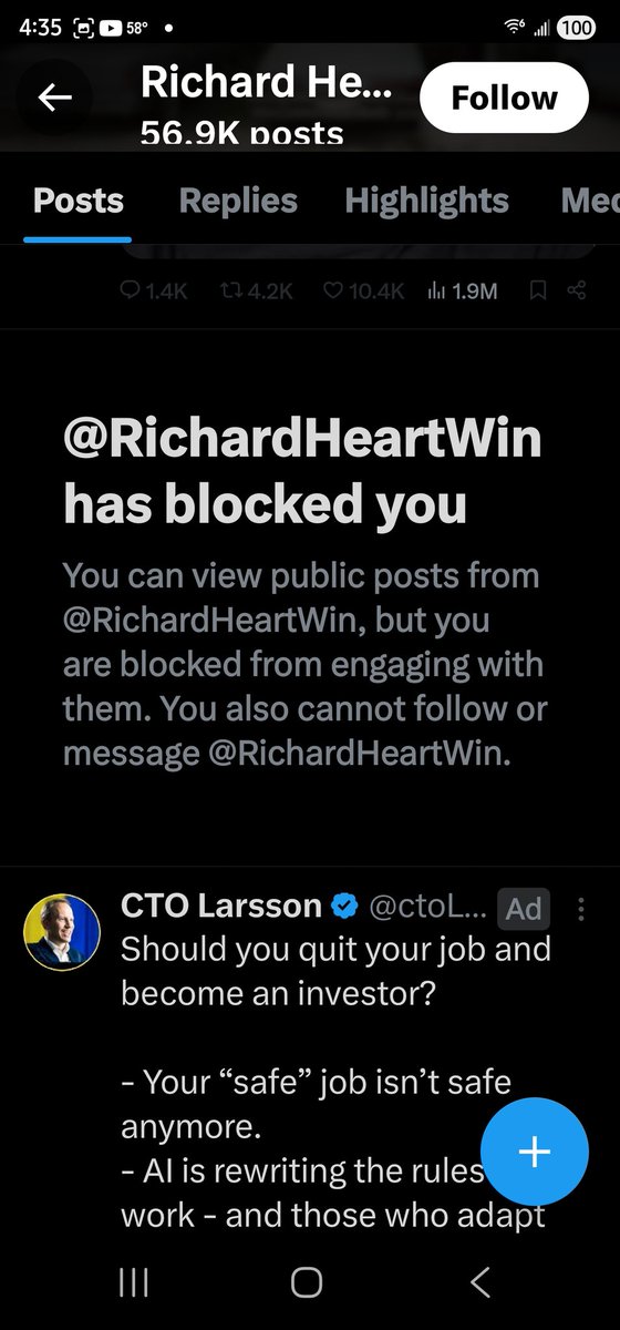TedJaconski's tweet photo. 😂🤣. This is what happens when you start calling them out their lies and bullshit. 🖕These 🤡🤡 #Pulsechain #Hex the #Scamchain https://t.co/tl7kTLtlQ0