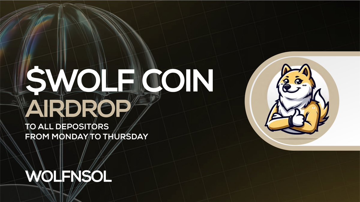 Wolfsolanacoin's tweet image. We are launching Soon 🚀 

$WOLF is a decentralized meme coin built on #Solana

First 1500 Address = 2,000,000 $WOLF 
Follow like, RT (Drop your $SOL wallet)

Snapshot in 12 hours get ready ⏰ 

#SolanaAirdrop