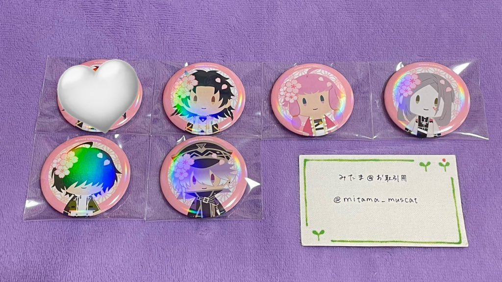 交換/譲渡】刀剣乱舞 大本丸博2025 御伴散歩 さくら装備缶バッジ 譲