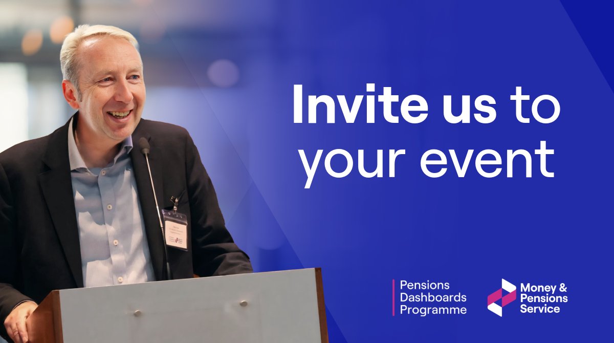 PensionsDboards's tweet image. Would your organisation benefit from finding out more about pensions dashboards?

You can invite us to speak at your event or webinar, where we&apos;ll be happy to share updates and answer questions.

Get in touch: ow.ly/ZarW50XookK

#PensionsDashboards