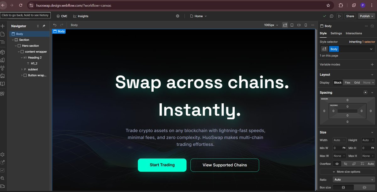 0xXax_D's tweet image. How it&apos;s going 

Done designing the Herospace 

Let&apos;s go finish up other sections✌️

#Webflow
#webdesign