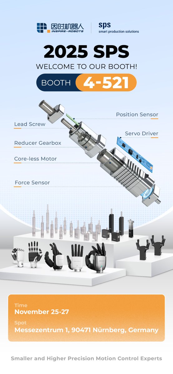 Inspire_robots's tweet image. # Exhibition Invitation #
INSPIRE ROBOTS is scheduled to make its appearance at the 2025 Smart Production Solutions!
⏰ TIME：November 25-27
🔖 Venue: Messezentrum 1, 90471 Nürnberg, Germany
🔛BOOTH：4-521