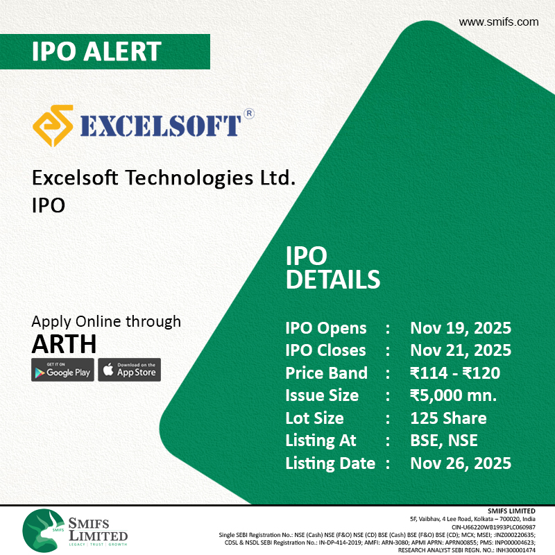 SmifsLimited's tweet image. 🚨IPO ALERT!
Excelsoft Technologies Ltd.
Date: November 19, 2025 to November 21, 2025
#ExcelsoftTechnologies #ipo #investmentopportunities