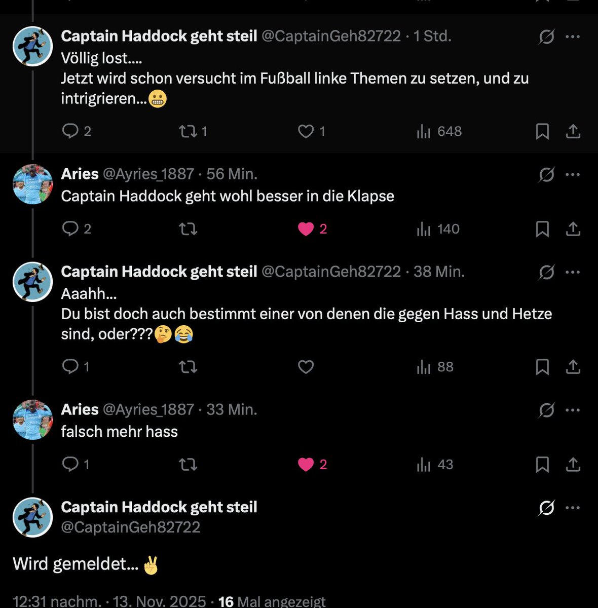 endlich gehts aries an den kragen
elom bann die sau weg