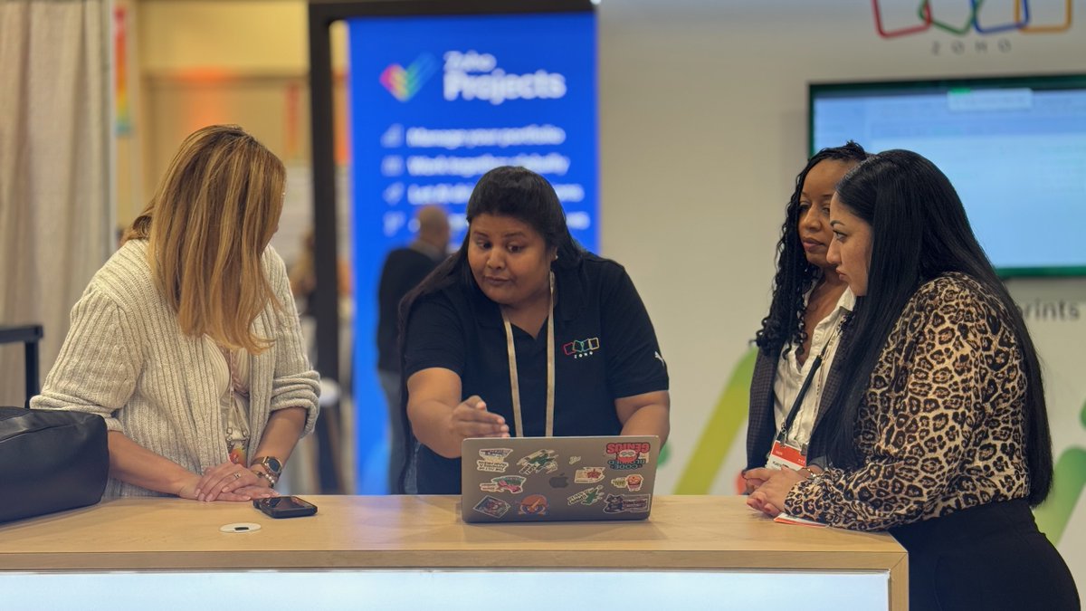 ZohoSprints's tweet image. Day 0 at #PMIGlobalSummit was electric! ⚡️
Great conversations, strong networking &amp;amp; big energy in Phoenix.
Excited to showcase #ZohoProjects + #ZohoSprints — Zoho’s core project management solutions.

Catch us today &amp;amp; tomorrow!
#ZohoProjectManagementSuite #ZohoSprints #PMI2025