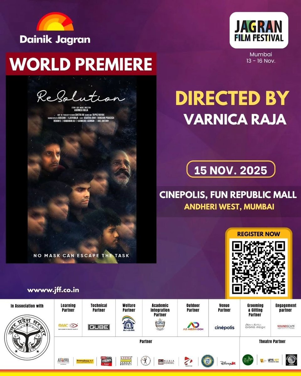 jayam_mohanraja's tweet image. A new found joy as my daughter&apos;s debut student short film #Resolution gets selected at Jagran Film Festival, Mumbai! Being a father is a blessing, and this makes it even sweeter #JagranFilmFestival #ProudDad