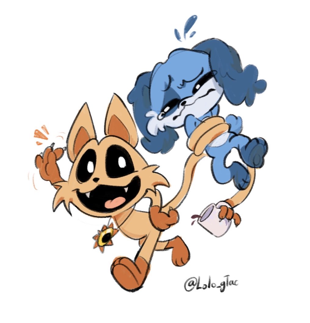 I realized I can't find the creator of this AU right now இдஇ
#SmilingCritters 
#PoppyPlaytime 
#catfeine #dogpressed 
#frowningcrittersAU
