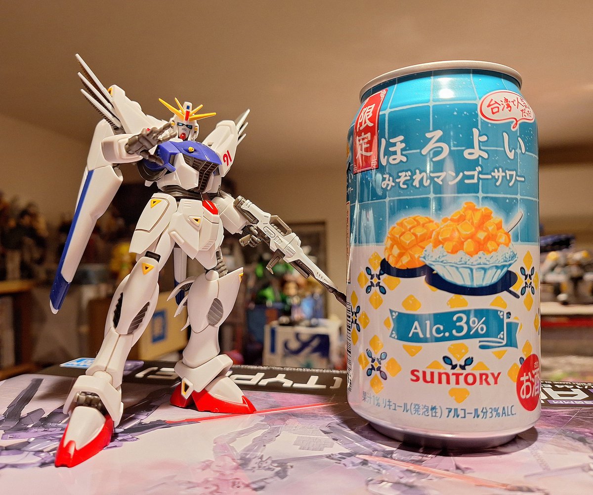 yaneura_univers's tweet image. 今日はみぞれマンゴーで行きます！台湾行ったの6年前か～🤔本当月日が過ぎるのが早過ぎる💦
#F91
#ROBOT魂
#みぞれマンゴーサワー