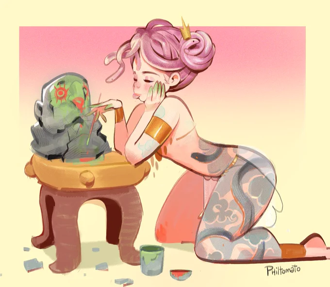"Caught ya peepin" - Dusa probably